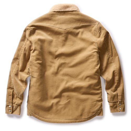 laydown image of The Western Corduroy Sherpa Lined Shirt Jacket