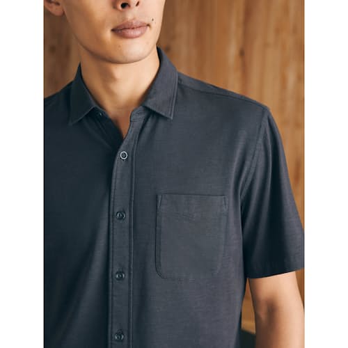 lifestyle image of Sunwashed Knit Short Sleeve Shirt