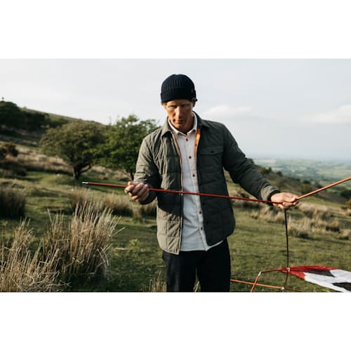 laydown image of Lapwing Quilted Insulated Shirt Jacket