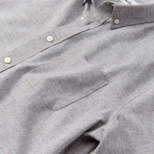 laydown detail image of Wrinkle-Free Linen Short Sleeve Shirt