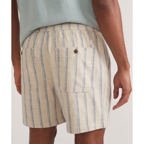 on model image of Saturday Stretch Selvage Short - 6"