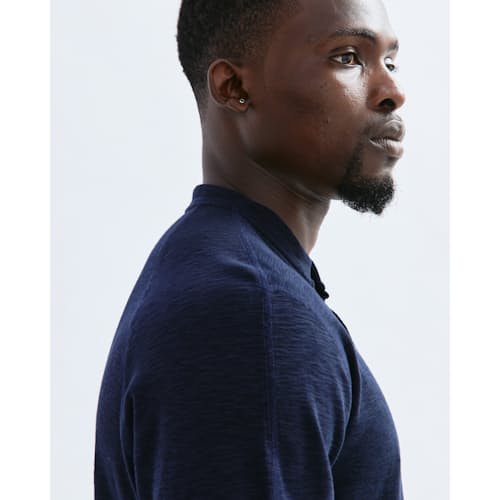lifestyle image of Slub Long Sleeve Henley