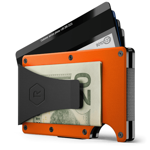 lifestyle image of Aluminum Wallet + Money Clip