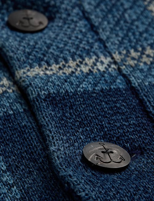 laydown detail image of Jacquard Shawl Cardigan Sweater