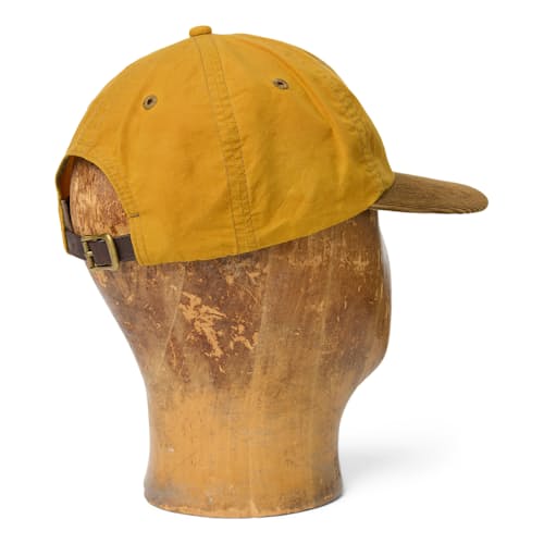 laydown image of Cotton Oil Cloth Sportsman Cap w/ Corduroy Bill