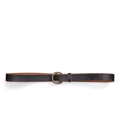 laydown image of Terrance Tumbled Leather Belt