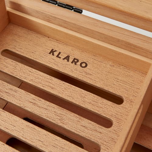 lifestyle image of Military Glass Top Cigar Humidor - Exclusive