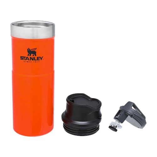 laydown image of Trigger Action Travel Mug - 16oz