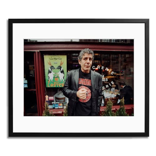 laydown image of Anthony Bourdain in NYC Framed Print