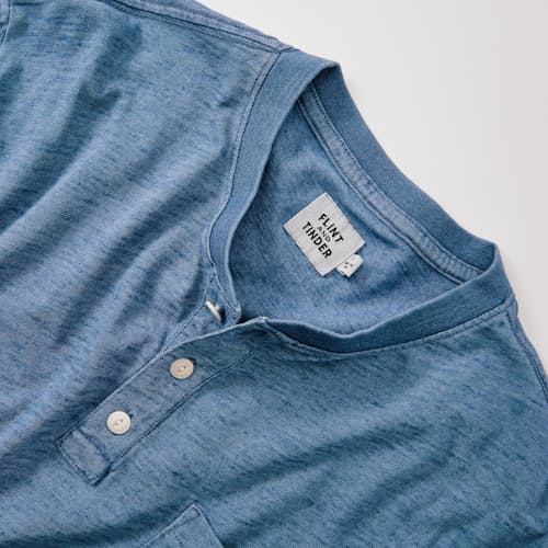 laydown detail image of Slub Jersey Short Sleeve Henley