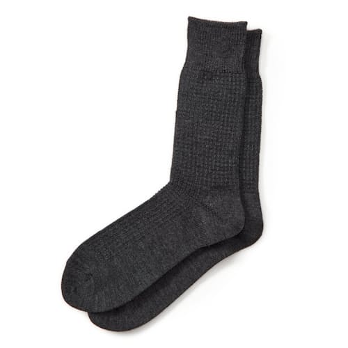 laydown image of Merino Wool Waffle Socks