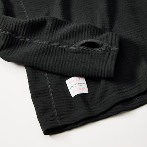 laydown detail image of Half-Zip Merino Grid Fleece