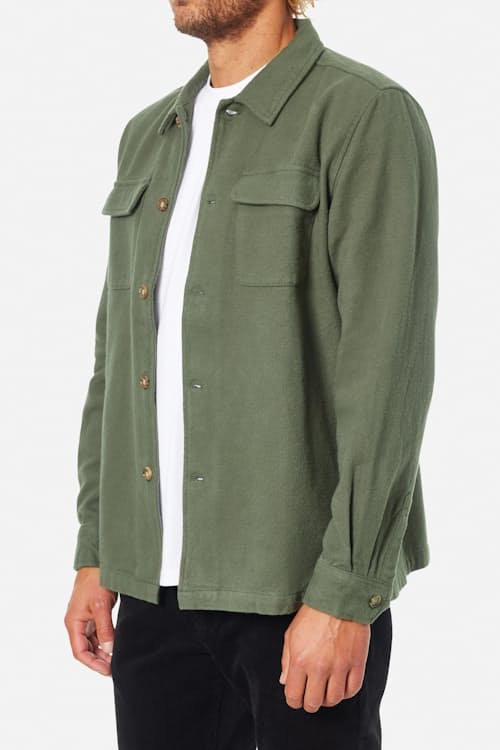 on model image of Shiloh Heavyweight Brushed Flannel