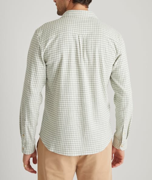 on model image of Classic Stretch Selvage Long Sleeve Shirt