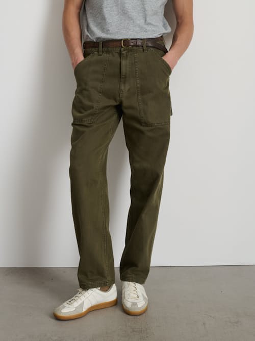 on model image of Recycled Painter Pant