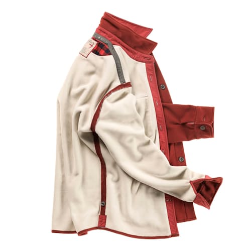 laydown image of Pique Fleece Workshirt