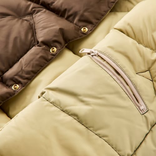 laydown detail image of Heritage Sherpa Collar Christy Down Insulated Puffer Vest - Exclusive