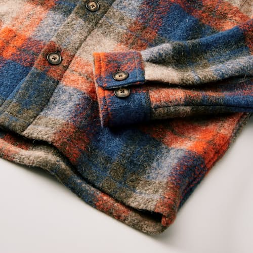 laydown detail image of Parker Wool Fleece Overshirt