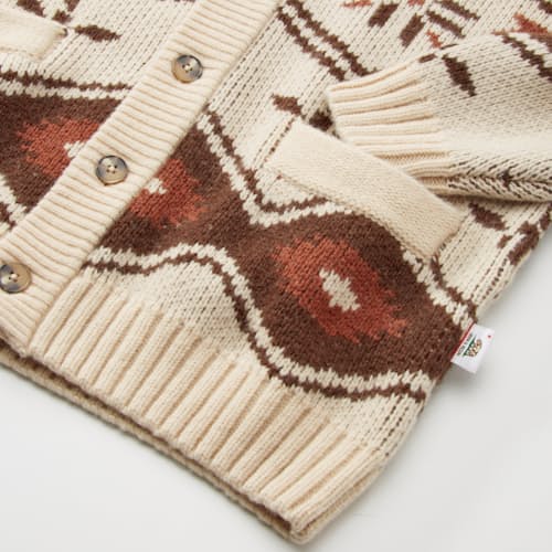 laydown detail image of Wincha Shawl Collar Sweater