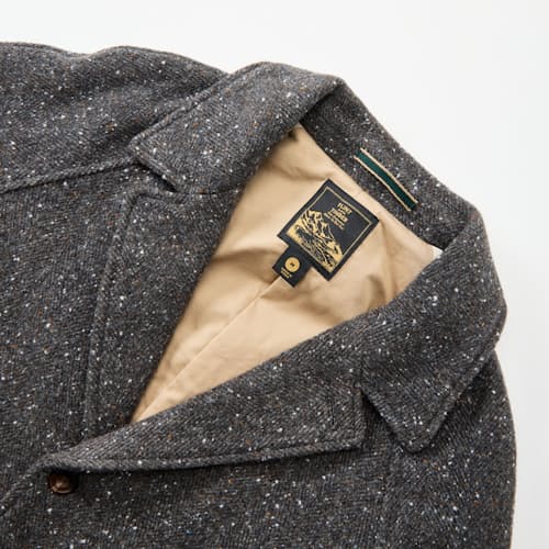 laydown detail image of Wool Herringbone Overcoat