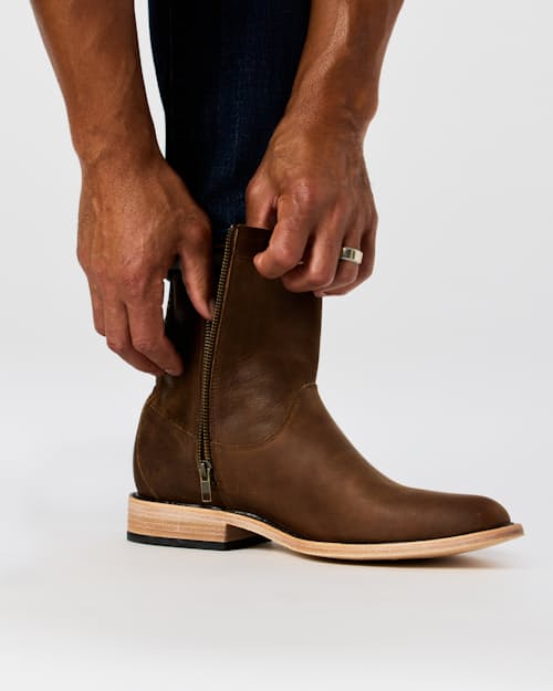 on model image of Roper Zip Boot