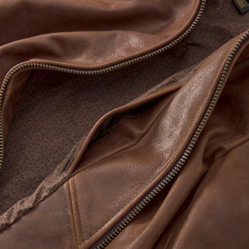 laydown detail image of Buffalo Leather Sunset Jacket