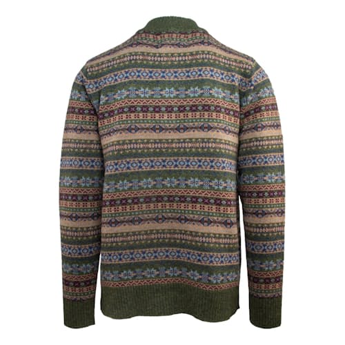 laydown image of Fairisle Quarter Zip Sweater