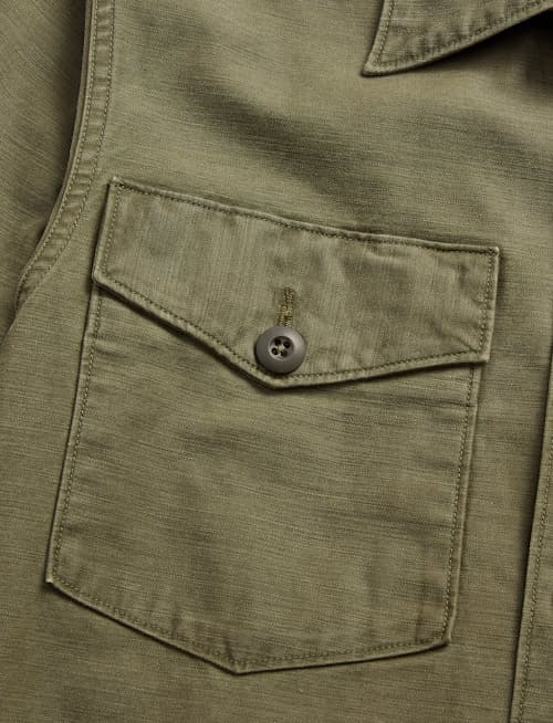 laydown detail image of Sateen New Barrow Overshirt