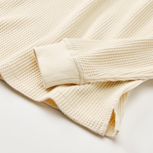 laydown detail image of Waffle Utility Knit Henley