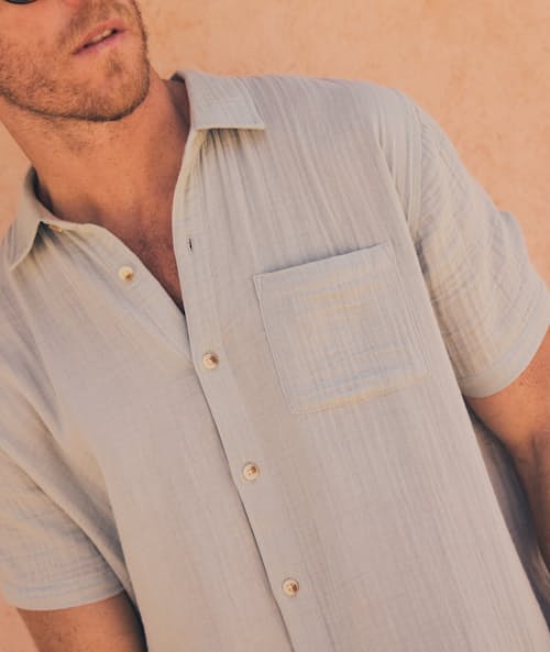 lifestyle image of Crinkle Double Cloth Shirt
