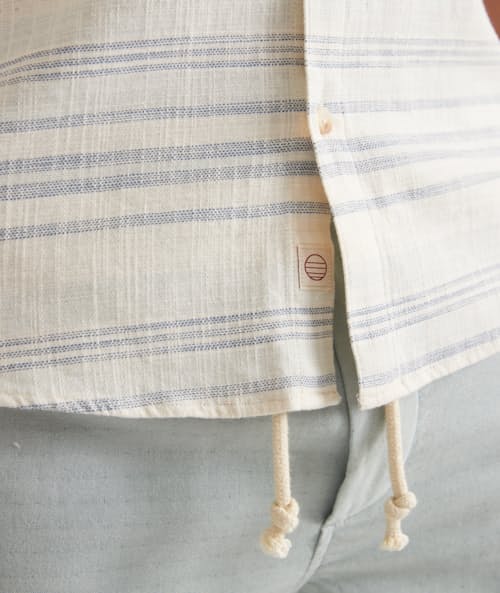 on model image of Classic Stretch Selvage Short Sleeve Shirt