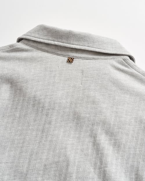 laydown detail image of Herringbone Long Sleeve Polo