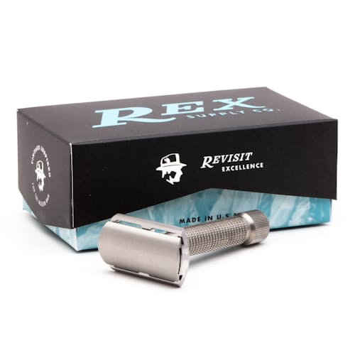 laydown image of Envoy Stainless Steel Safety Razor