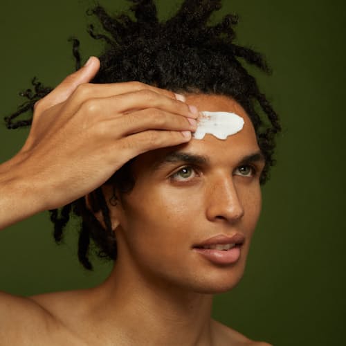 on model image of The Classic Daily Facial Cleanser