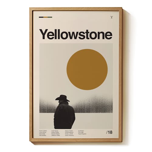laydown image of Yellowstone Print