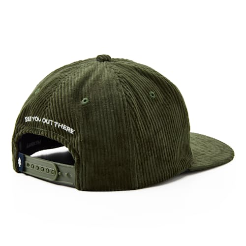 laydown image of Huckberry Corduroy Explorer Hat