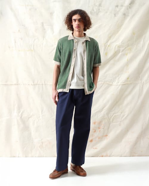 on model image of Velzy Cardigan Sweater Polo