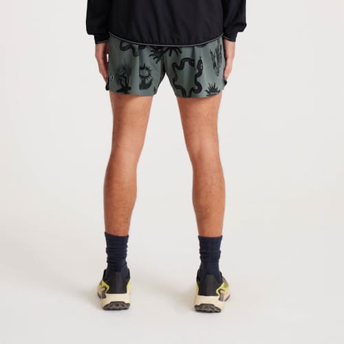 on model image of Alta Run Shorts - 5"