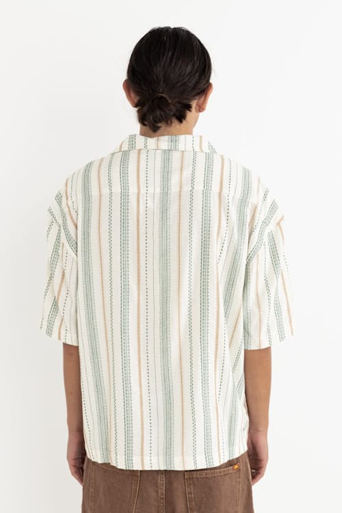 on model image of Relaxed Cropped Short Sleeve Shirt