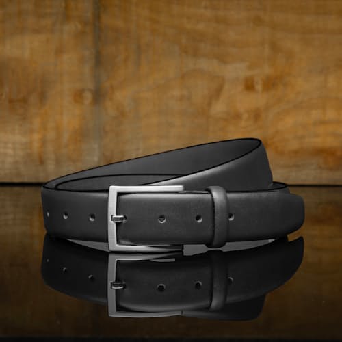 lifestyle image of Glazed Calf Skin Dress Belt