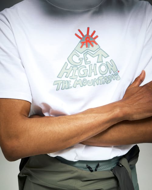 on model image of California Short Sleeve T-Shirt