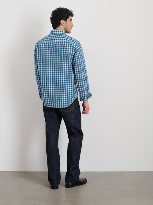 on model image of Madras Mill Shirt