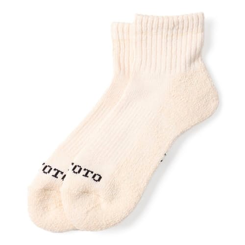 laydown image of Organic Cotton Pile Ankle Socks