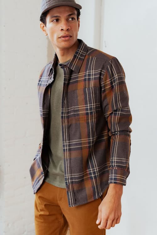 on model image of Jude Long Sleeve Shirt
