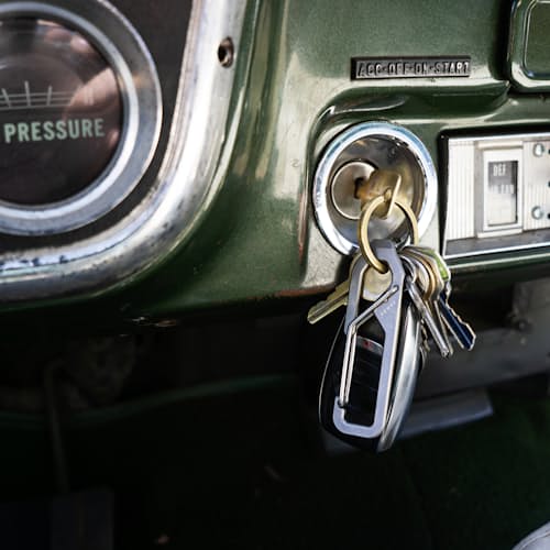 laydown image of The Holcombe Carabiner - Titanium