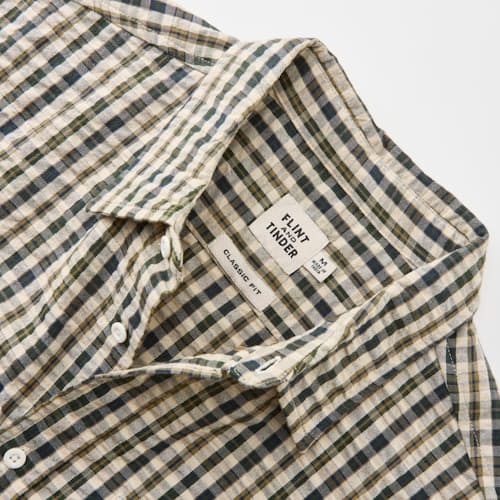 laydown detail image of Seersucker Short Sleeve Button Down