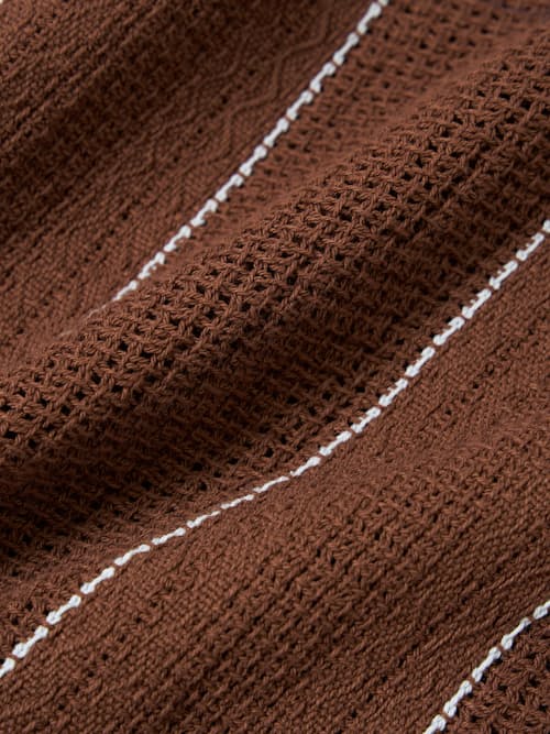 laydown detail image of Open Weave Camp Collar Shirt