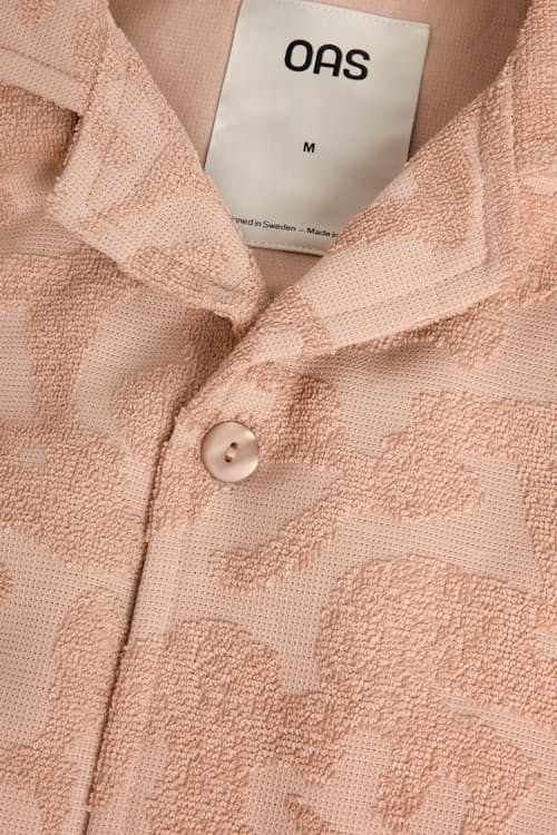 laydown detail image of Blush Puzzlotec Cuba Terry Shirt