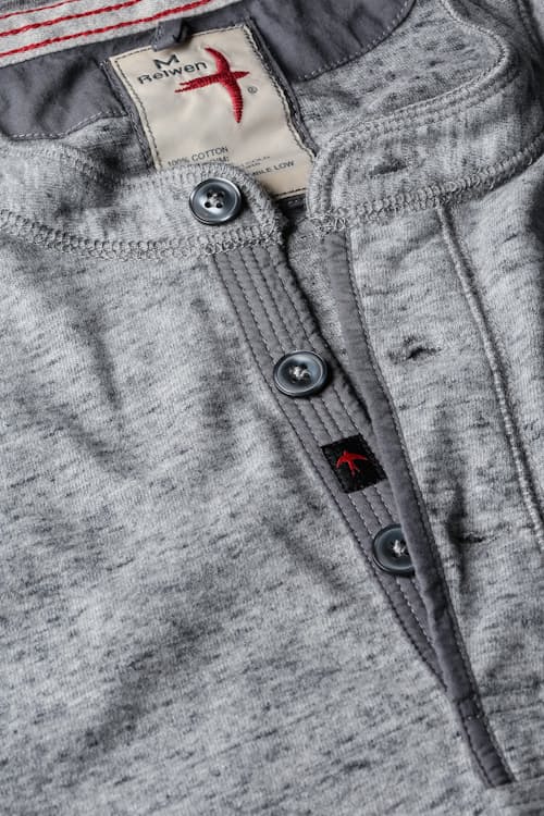 laydown detail image of Ringspun Henley