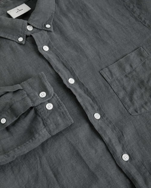 laydown detail image of Branco Linen Long Sleeve Shirt